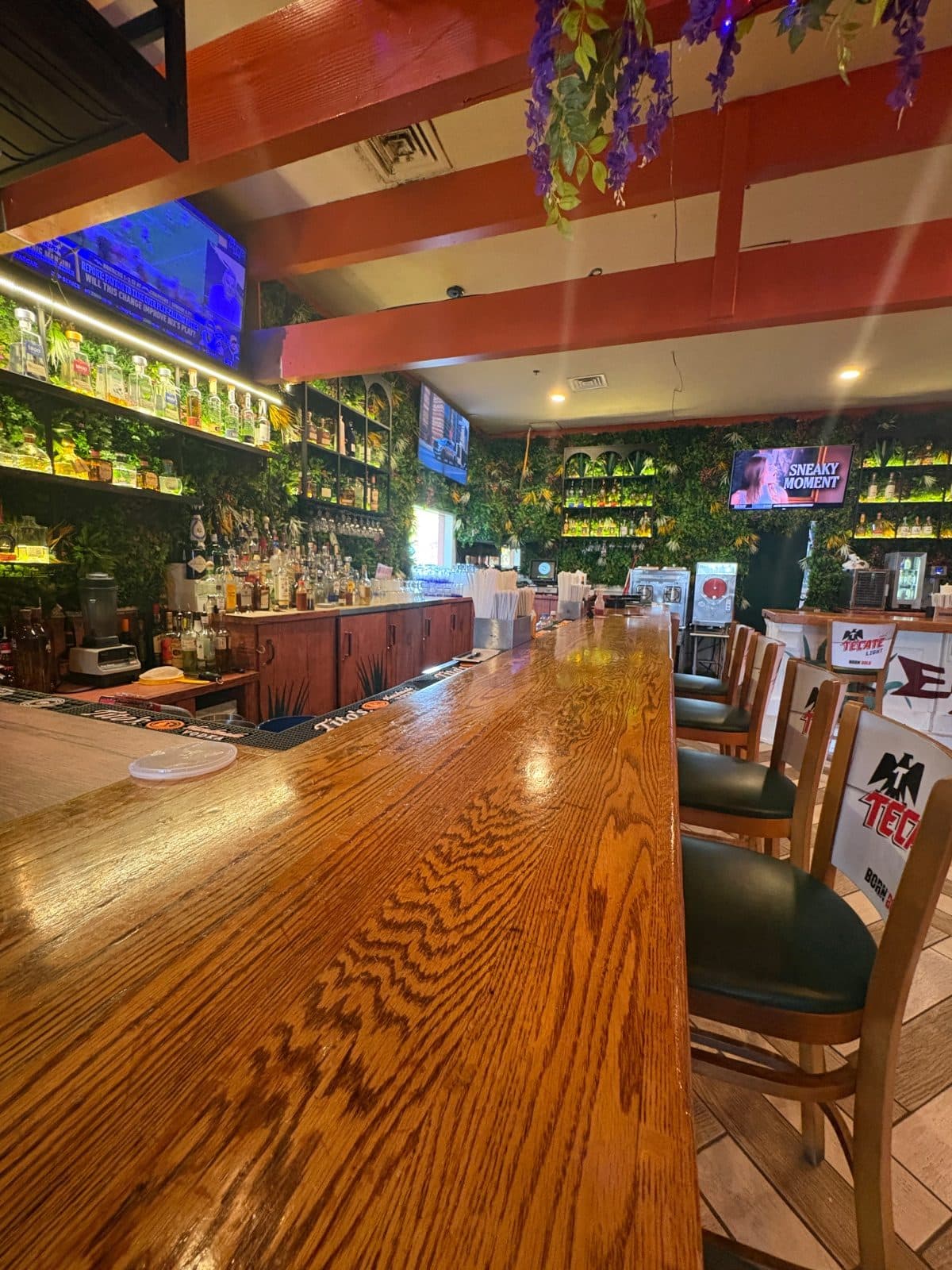 The bar at night